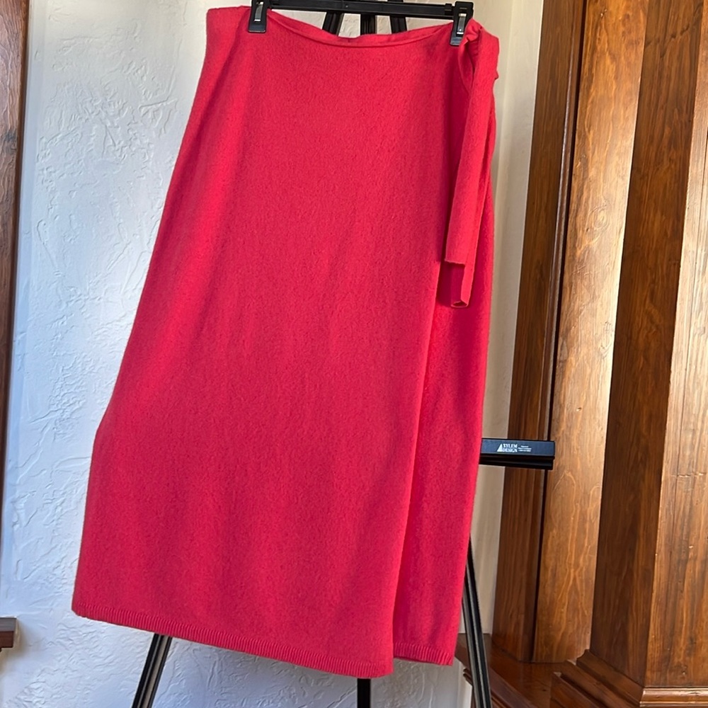 Polo by Ralph Lauren Cashmere Faux Wrap Sweater Skirt Size L, NWT